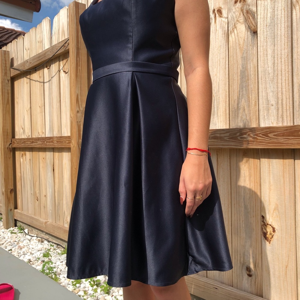 Morilee Madeline Gardner navy blue dress - Picture 3 of 3